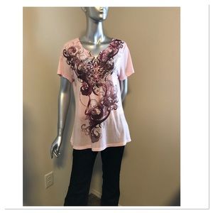 Pink Floral Tunic Tee